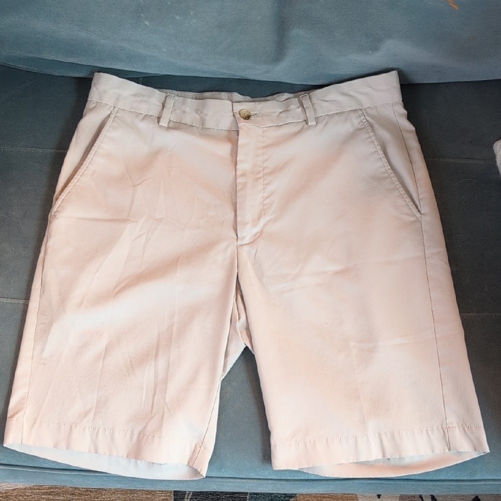 Greg Norman Collection Beige Flat Front Golf Shorts Size 32